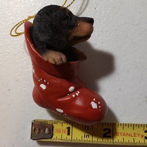 Daschund in a Sock Tree Ornament